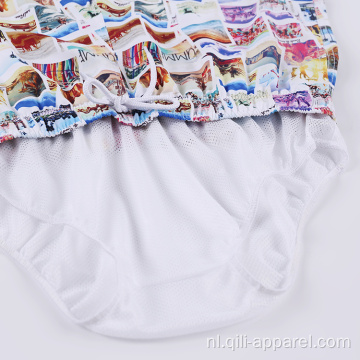 Sneldrogende bedrukte zwembroek Beach Wear-shorts